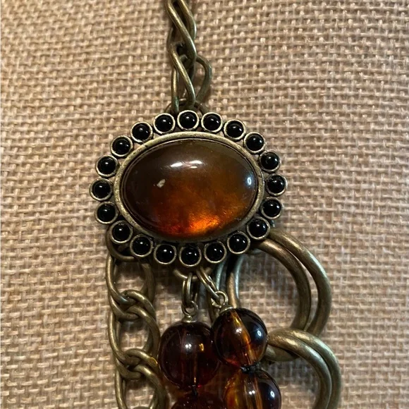 🍀Talbots Multi-Layered Gold and Brown Necklace - Picture 7 of 7